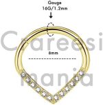 CM Crareesi Mania Teardrop Daith Earrings Hoop Hinged Clicker Rings 16G Helix Cartilage Earrings Hoop 316L Stainless Steel CZ Helix Tragus Daith Septum Clicker Jewellery - Image 7